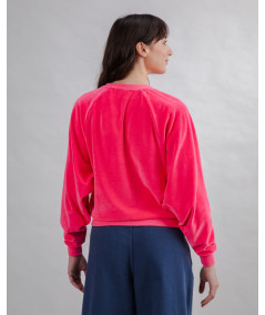 Brava - Velvet Raglan Sweatshirt Pink