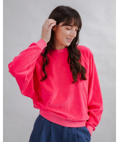 Brava - Velvet Raglan Sweatshirt Pink