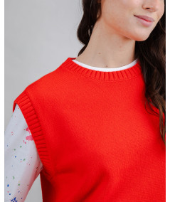 Brava - Wool Vest Red
