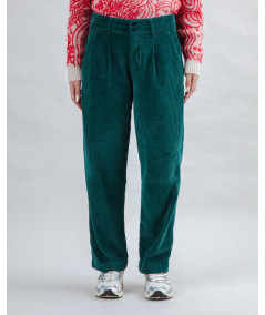 Brava - Corduroy pleated Pants Dark Green