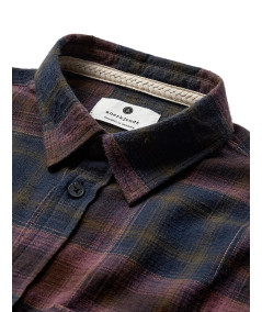 Anerkjendt - Akleif Flannel Check5 LS Shirt Vineyard Wine