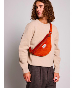 Hindbag - Sac Banane Sacha Velours Brique